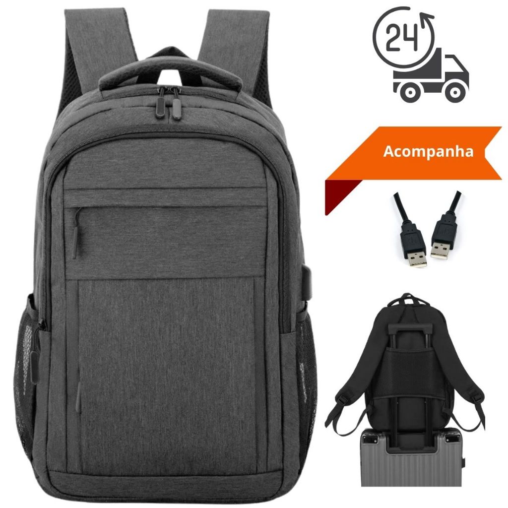 Mochila Notebook Escolar Executiva Masculina Feminina Bolsa Resistente Impermeável Multifuncional