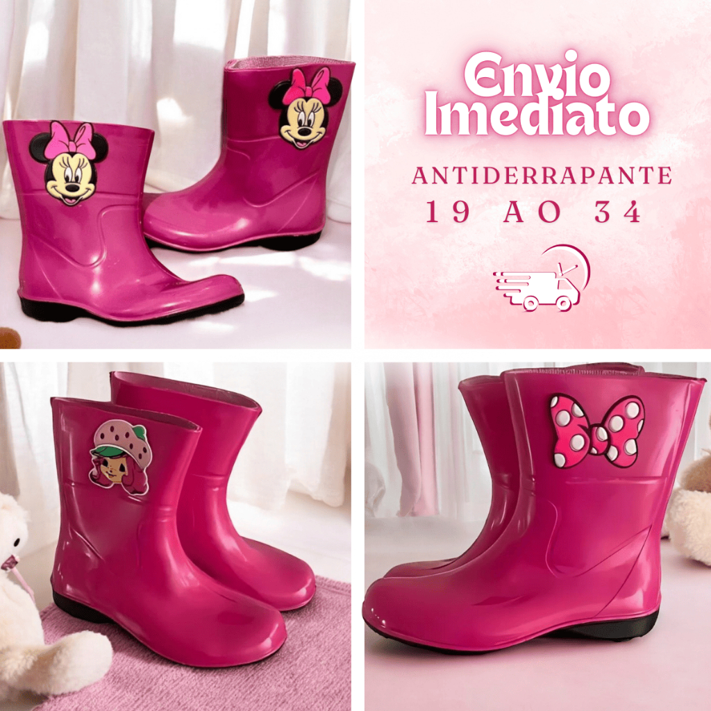Galocha Infantil Feminina 19 AO 34 Bota Impermeavel Bota Galocha