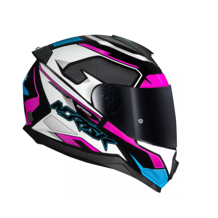 CAPACETE NORISK RAZOR SPEEDMAX BLACK WHITE PINK