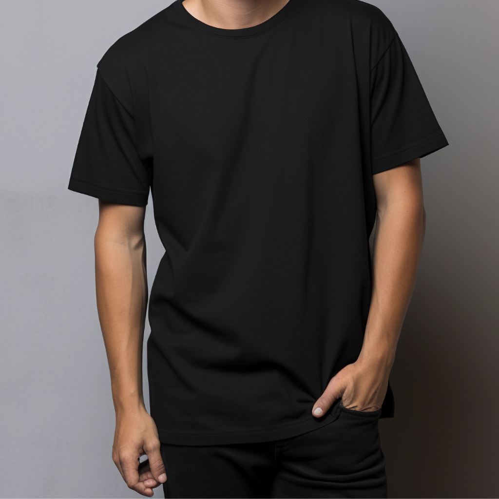 -CAMISETA MASCULINA - Preta Lisa