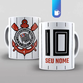 Caneca De Porcelana Personalizado Futebol Corinthians