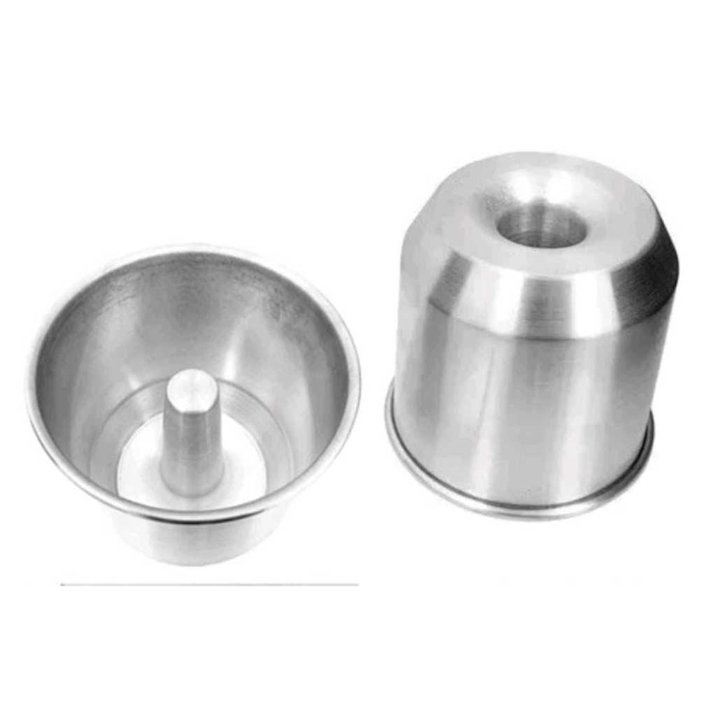 Forma Panetone Vulcao em Aluminio ( Boca 15 CM - Fundo 12 CM