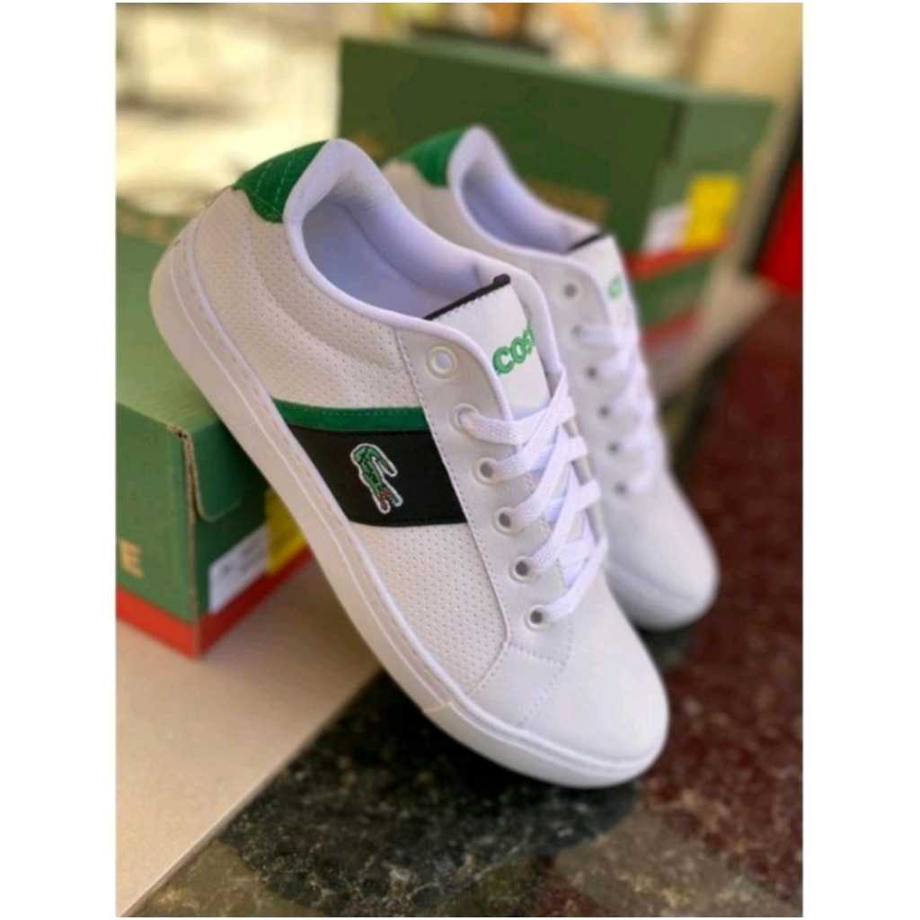Tenis Sapatenis Masculino Feminino LA Branco Preto Confortavel Promoçao Jacare Lançamento 2024