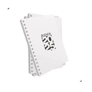 KIT MIOLO DE AGENDA COMERCIAL 2025 FURADO - MOD.02 - A5 - 10 UNIDADES