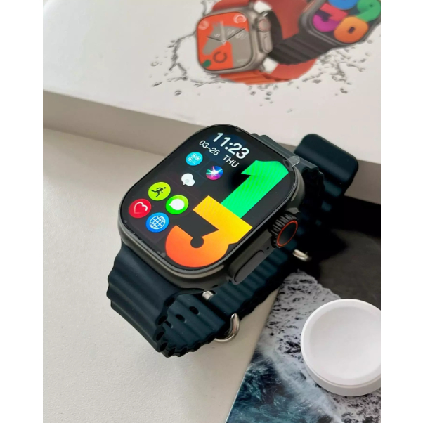 Smartwatch W69 Ultra 49mm Memoria 1GB Toca Musica NFC Jogos Lançamento ...