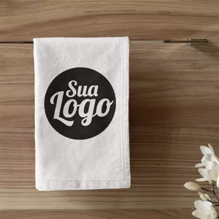 Toalha Lavabo 50x30 Personalizada com Sua Arte Logotipo Logo Com Diversas Cores