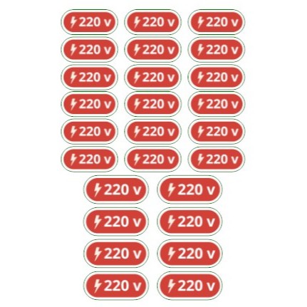 Stickers Adesivos Identificador de Tomadas 220v - Alto Relevo ...