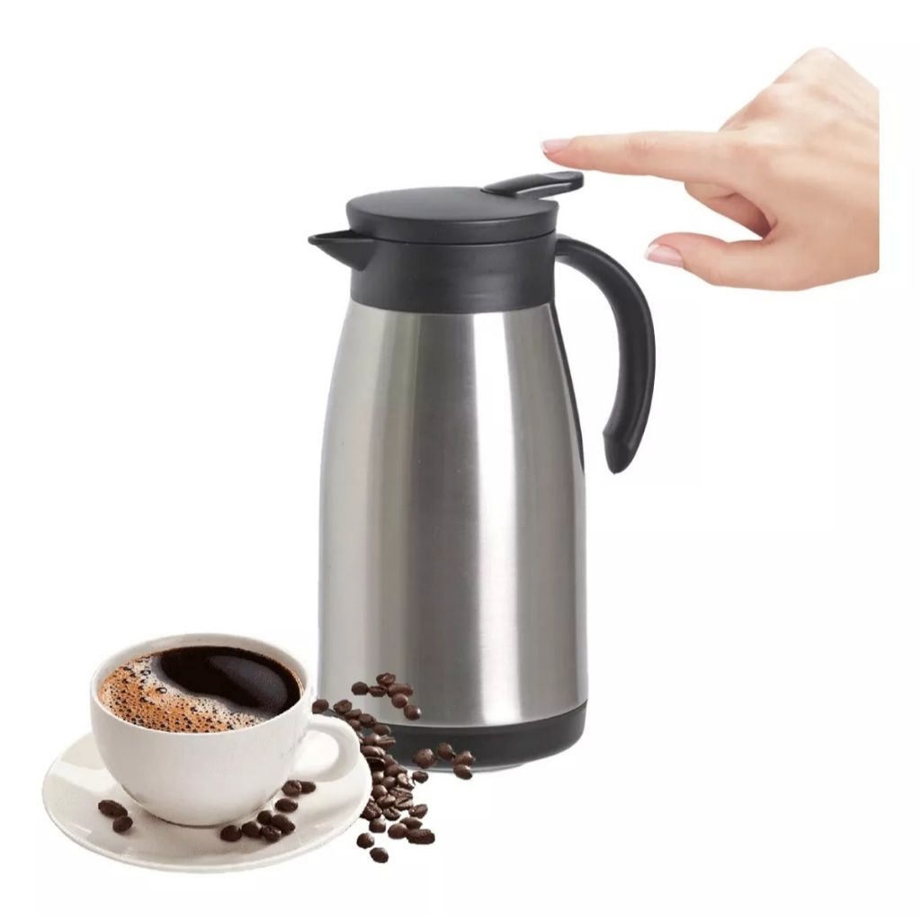 Bule Térmico Café Chá Ampola Inquebrável aço Inox 1L Qualida