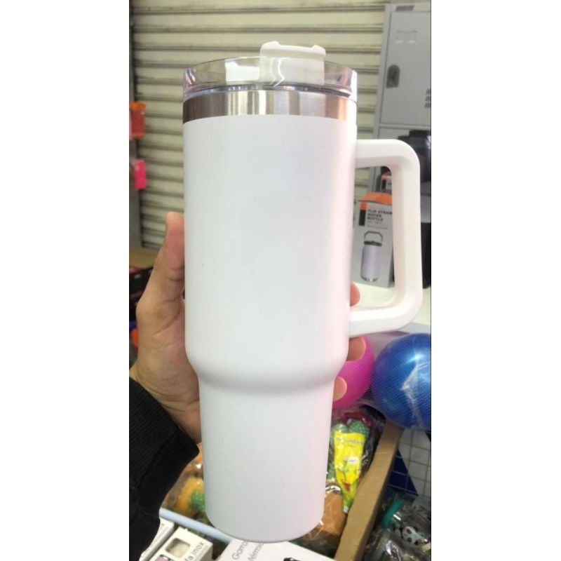 Copo térmica 1200ml canudo tampa