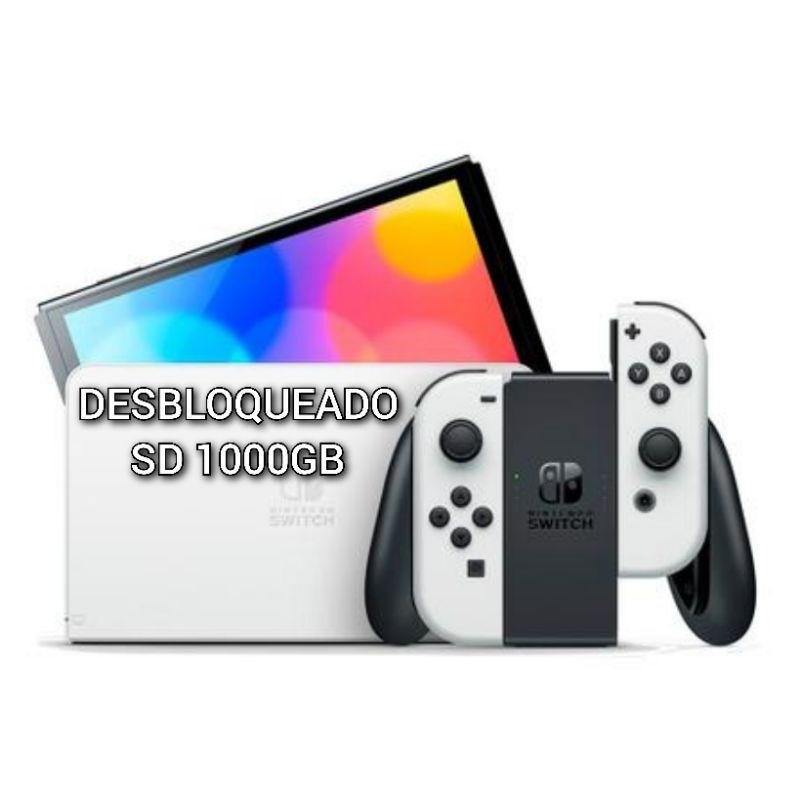 Nintendo Switch Oled Desbloqueado NOVO SD 1000GB