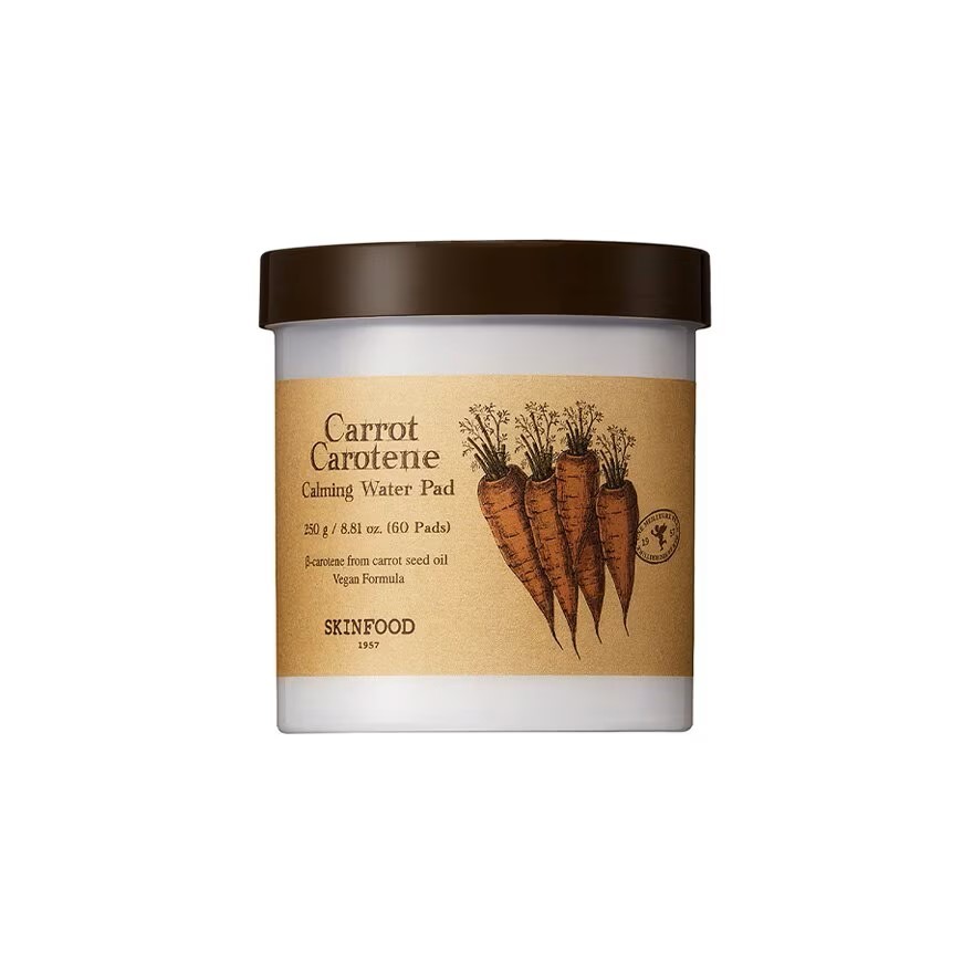 Skinfood Toner Pads Faciais Hidratantes e Calmantes com Caroteno de Cenoura 60 unidades
