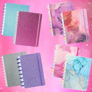 Caderno Inteligente B5 De Discos Capa Dura 80 Folhas Pautadas Caderneta Diário Agenda