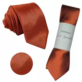 Gravatas Kit 5 a 20 Unidades p/ Padrinhos Terracota Slim