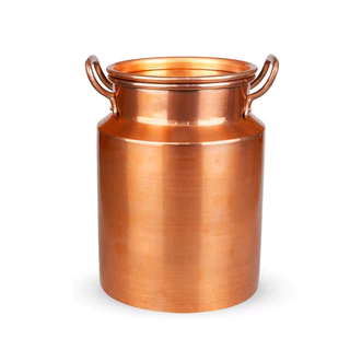 Latão De Leite Alumínio Cor Cobre 5 Litros (leiteira fazenda)