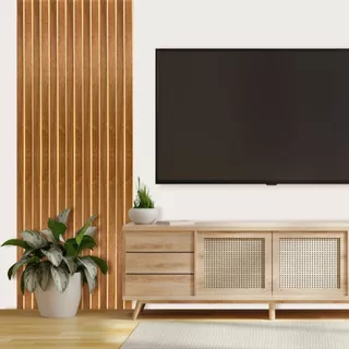 Kit Revestimentos Ripados Placa Painel decorativo MDF 50x11 cm Moderno
