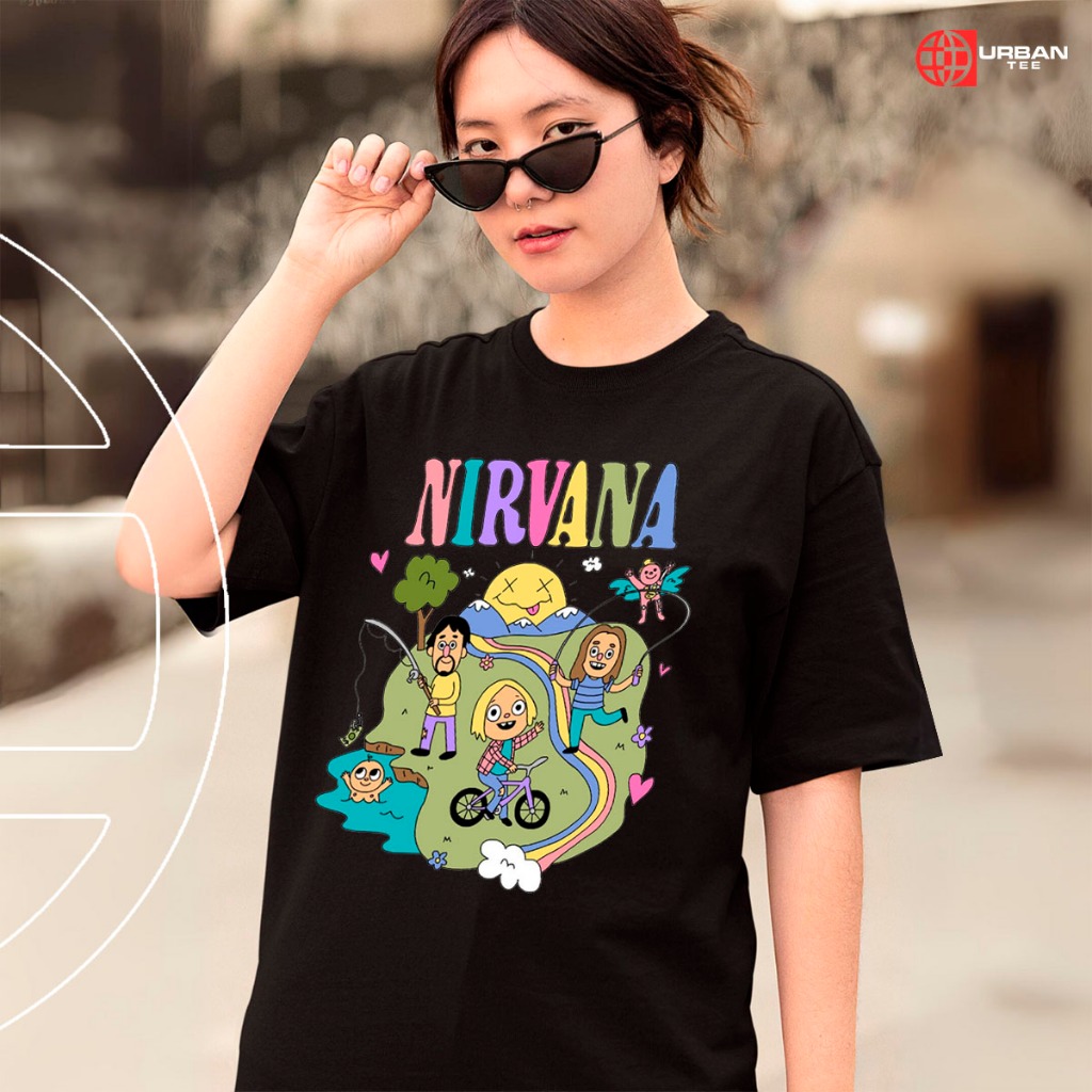 Camiseta Básica Camiseta Banda De Rock Nirvana Personalizada Unissex