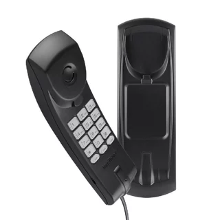 Telefone Intelbras TC20 Gôndula Preto com fio - Aparelho telefone fixo para mesa ou parede com NF