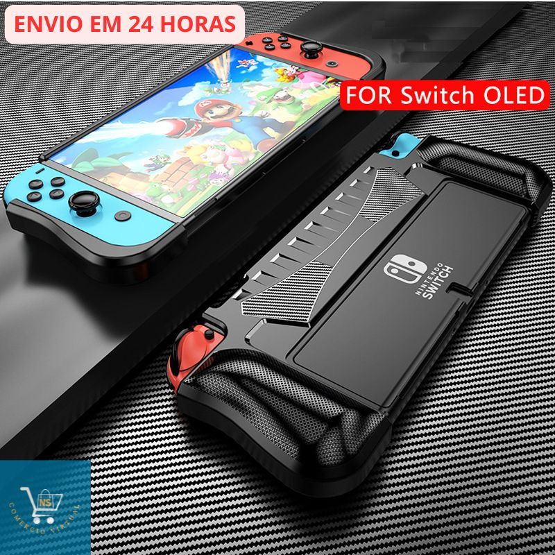 Capa protetora para Nintendo Switch OLED, TPU Grip Shell