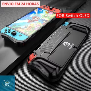 Capa protetora para Nintendo Switch OLED, TPU Grip Shell