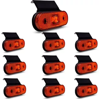 LANTERNA LATERAL CAMINHAO CARRETA FACCHINI LED AM BIVOLT 10 UN em Oferta na Shopee