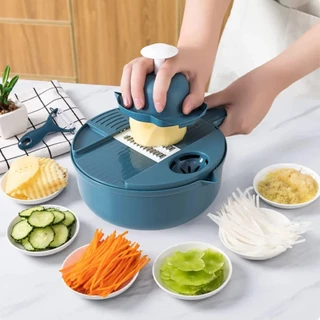 Cortador Multifuncional e Fatiador de Legumes e Frutas com Ralador e Descascador para Cozinha