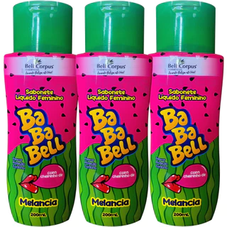 KIT 3 Sabonete Líquido Bababell Melancia Bell Corpus Cosméticos