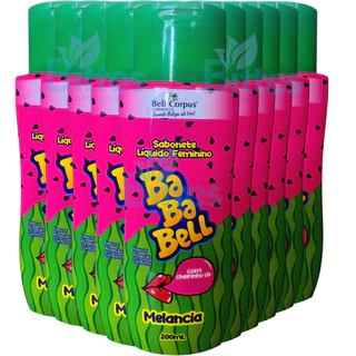 KIT 10 Sabonete Líquido Bababell Melancia Bell Corpus Cosméticos
