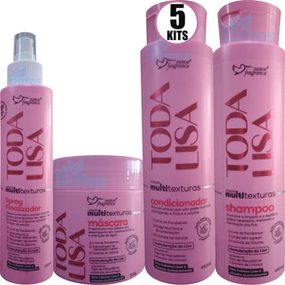5 Kit Toda Lisa Suave Fragrance Cosméticos Hidratação Capilar