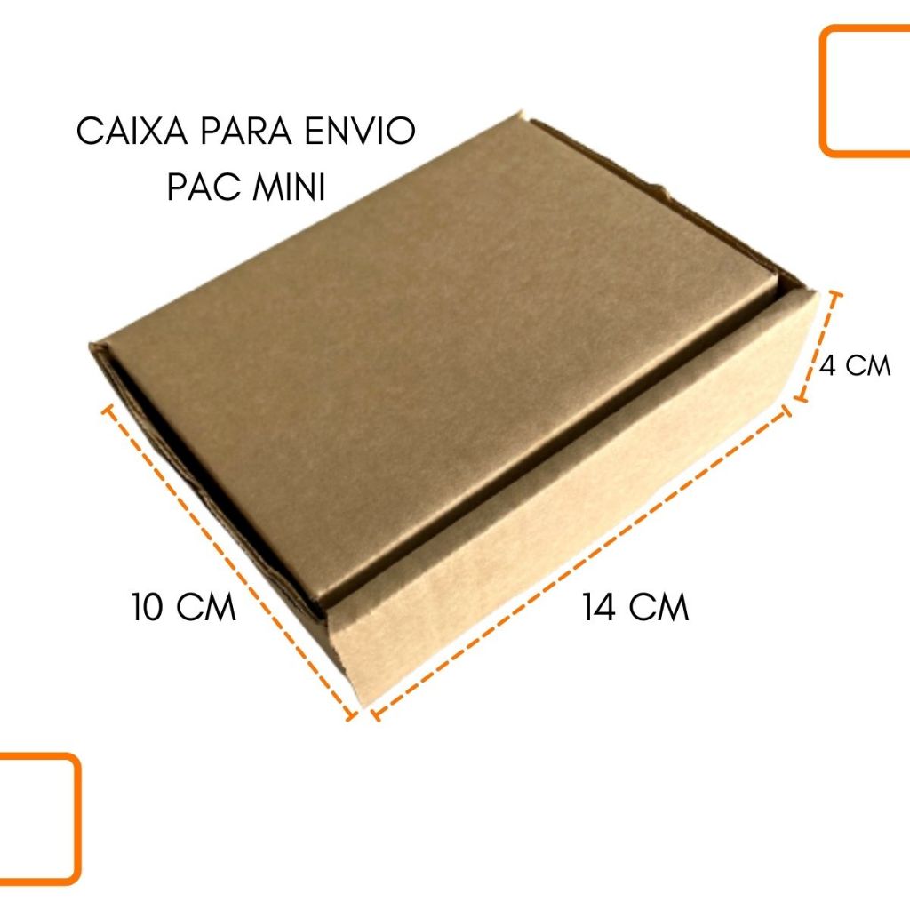 50 Mini Caixas de Papelão 14x10x4 Envios de E-commerce Material Teste ...