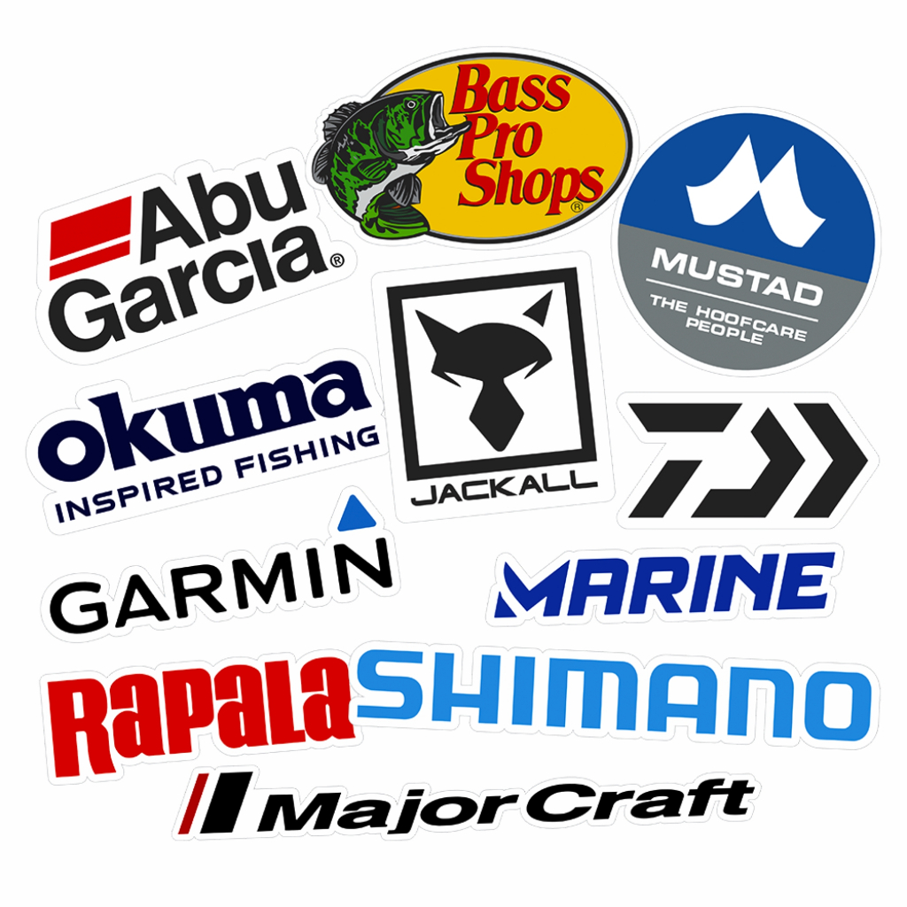 Adesivos Marcas Pescaria Esportiva Pescador Barco Canoa | Shopee Brasil