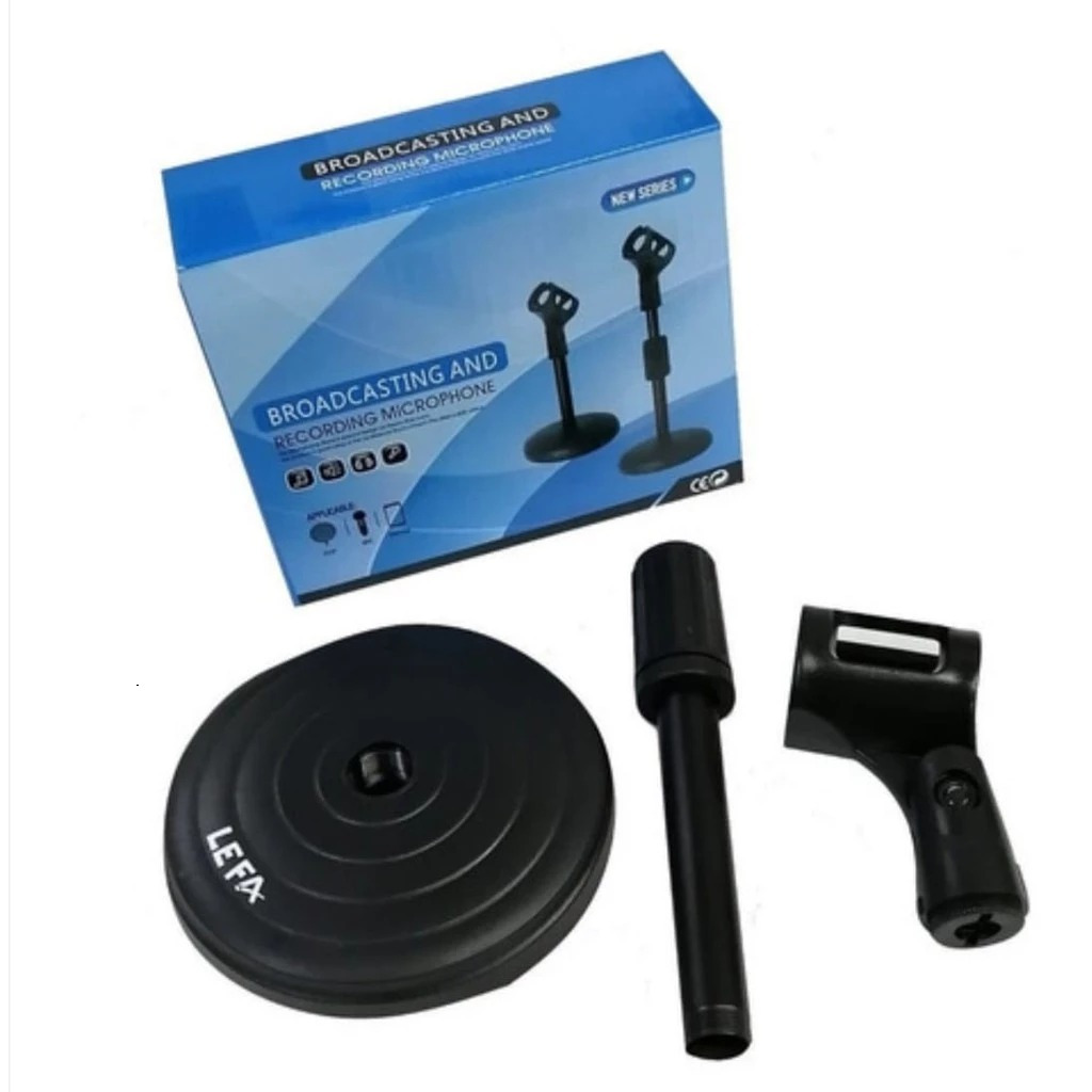 Suporte Microfone Mesa Pedestal Articulado Microfones Studio Youtuber Portátil Podcast Home Office