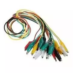 Kit De 10 Cabos Com Garra Jacaré Eletrônica Arduino
