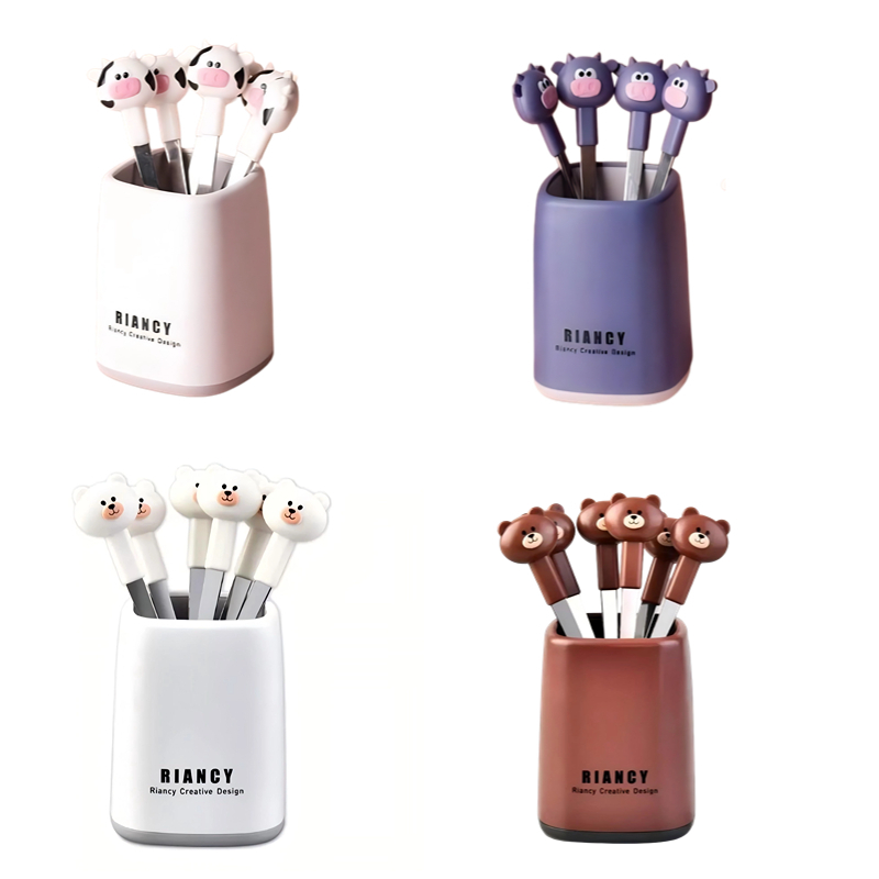 Conjunto 6 Garfos E Colheres - Aço Inoxidável Com Design Fofo De Estrela