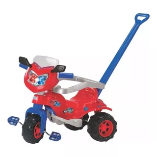 Triciclo Velotrol Tonquinha Motoca Com Haste Proteção Brinquedo Infantil Criança Red
