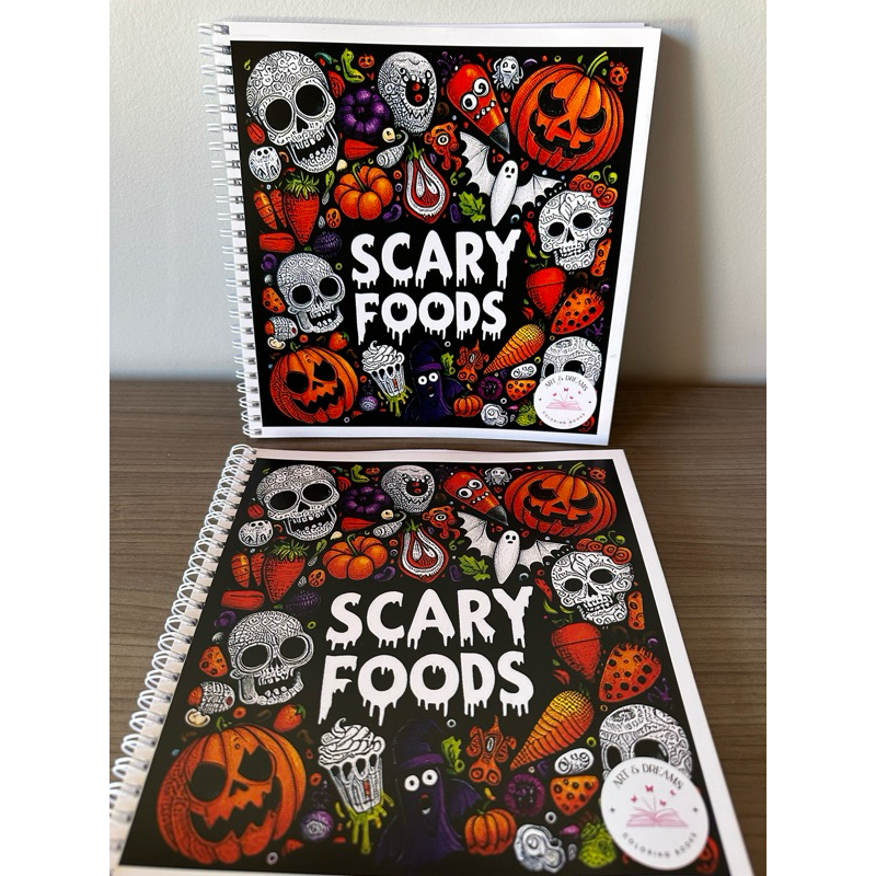 Scary Foods - livro de colorir halloween | Shopee Brasil