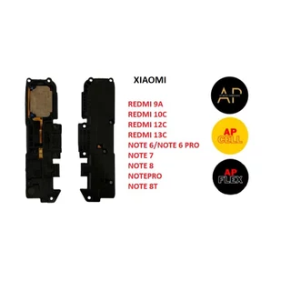 Alto falante Campainha Modelos variados: Redmi 9A/ 10C/ 12C/ 13C/ Note 6 e 6 pro/ Note 7/ Note 8/ Note 8T | PRODUTO NOVO