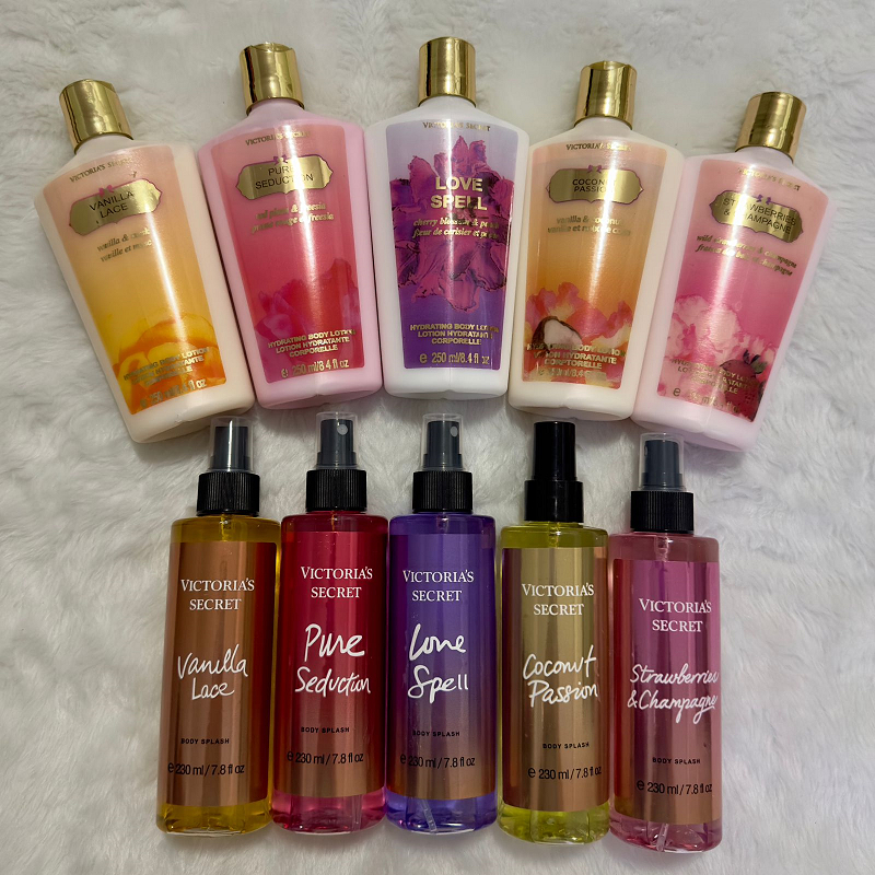 KIT 5 UNIDADES BODY SPLASH + CREME HIDRATANTE PÓS BANHO PREMIUM REF VICTORIA + BRINDE