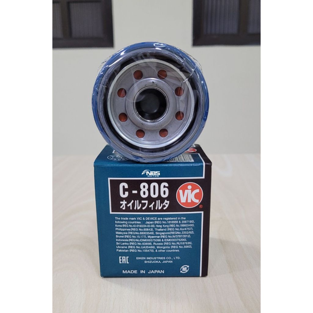 Filtro Óleo VIC C-806 Kawasaki Ninja 300/400 Versys 650 ZX6 Z750