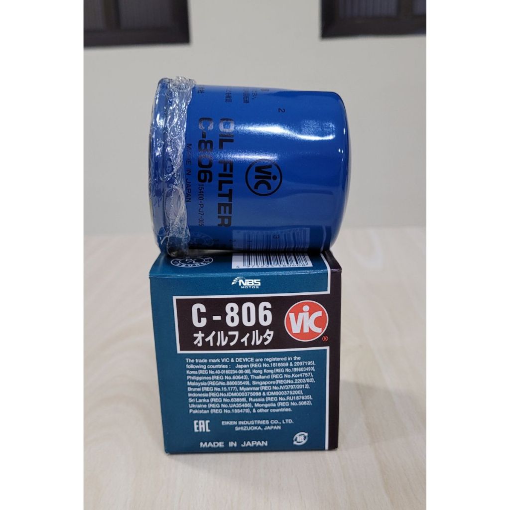 Filtro Óleo VIC C-806 Kawasaki Ninja 300/400 Versys 650 ZX6 Z750