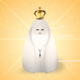 Luminária Nossa Senhora com Coroa Dourada Grande LANÇAMENTO