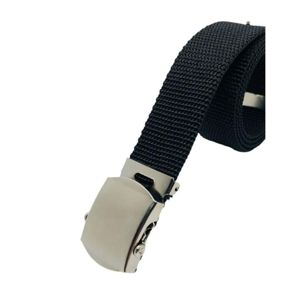 Cinto Masculino de Tecido Nylon Premium Alta Qualidade Promoção Fivela Prata - Noah