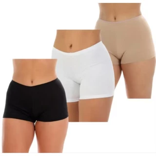 Kit 3 Calcinhas Boxer Cueca Feminina Calcinha Box Boyshort
