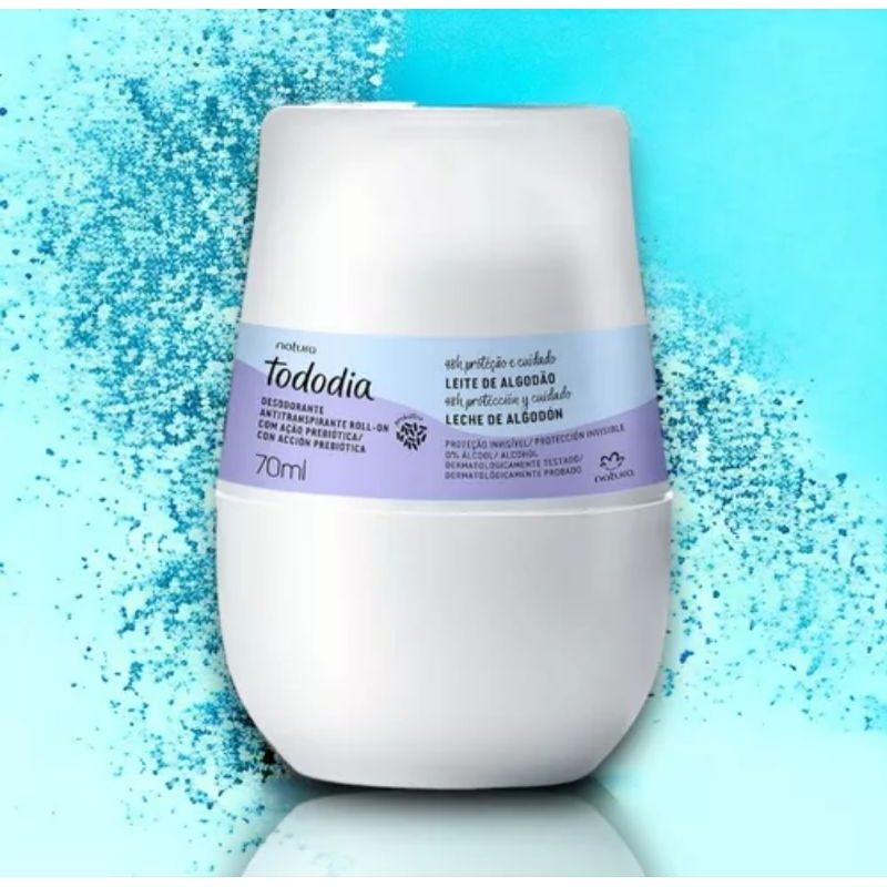 Desodorante Antitranspirante Roll on Tododia Algodão 70 ml