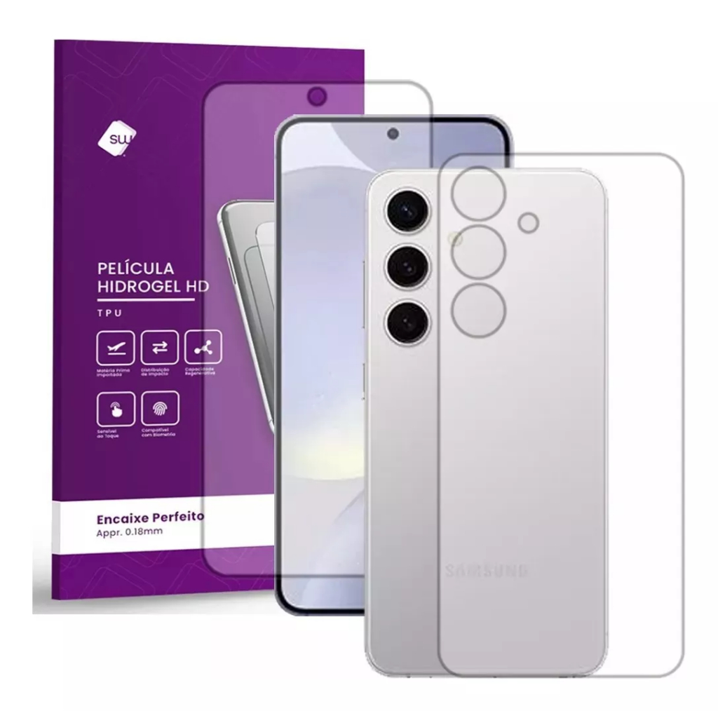 Película Hydrogel Hd Frente E Verso Para Galaxy A55 5G Tela 6.6