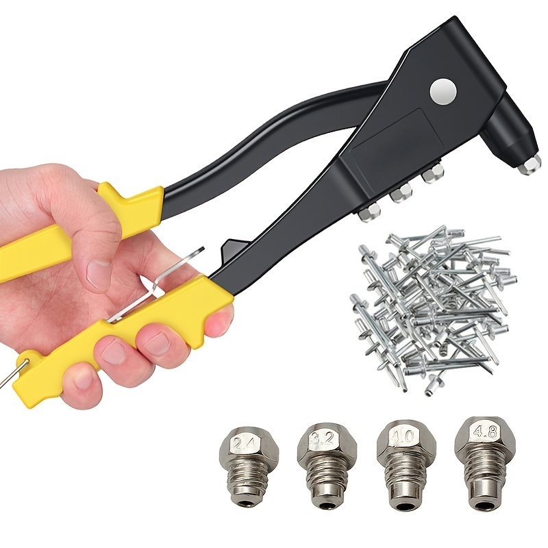 Kit Pistola De Rebite AIUITIO - Com 200 Rebites E 4 Brocas - Ideal Para Projetos E Reparos