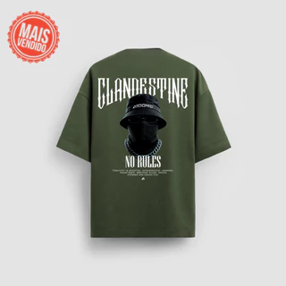 ATOOMIC 01- Camiseta Masculina Oversized Premium 20.1 Clandestine Streetwear Camisa Unissex