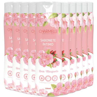 KIT 10 SABONETE ÍNTIMO SENSUAL ROSA MOSQUETA CHARMELLE FRESCOR DIÁRIO
