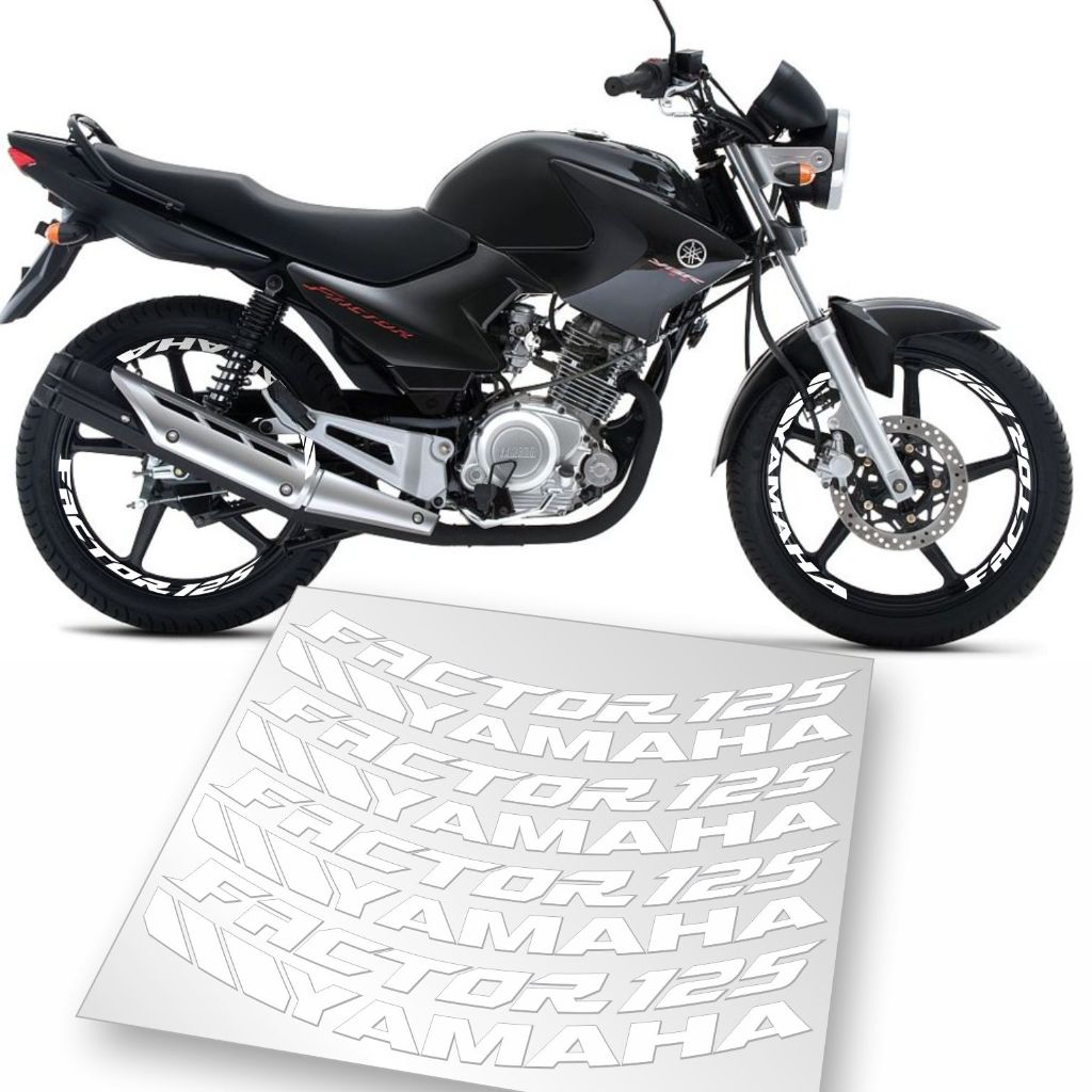 Adesivo Factor 125 Yamaha Para Roda Modelo Grande | Shopee Brasil