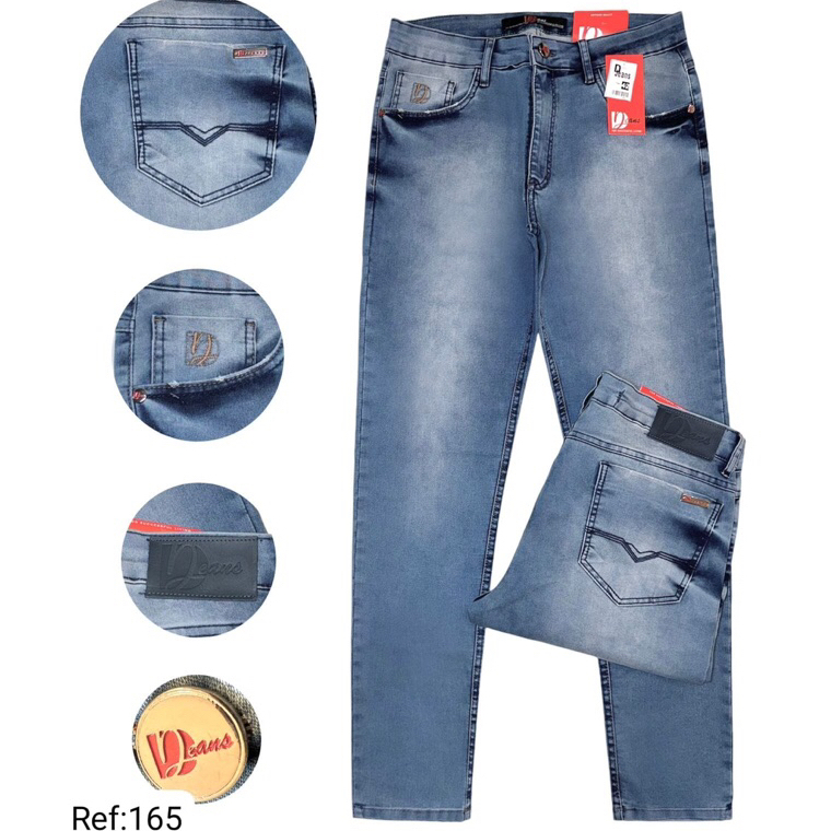 Calça Jeans Masculina Adulto Básica com Lycra Tendência