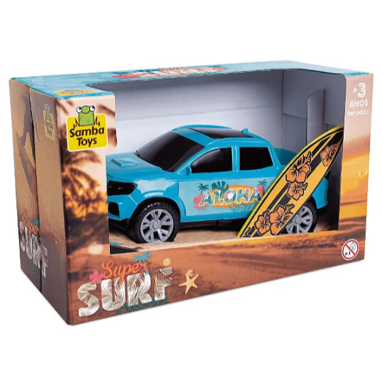 Carrinho Pick-Up Super Surf com Prancha – Samba Toys | Shopee Brasil